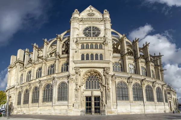 Široký Úhel Panoramatem Kostela Eustache Glise Saint Eustache Les Halles — Stock fotografie