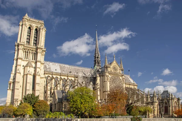 Notre Dame Paris Localizado Longo Rio Sena Paris França — Fotografia de Stock