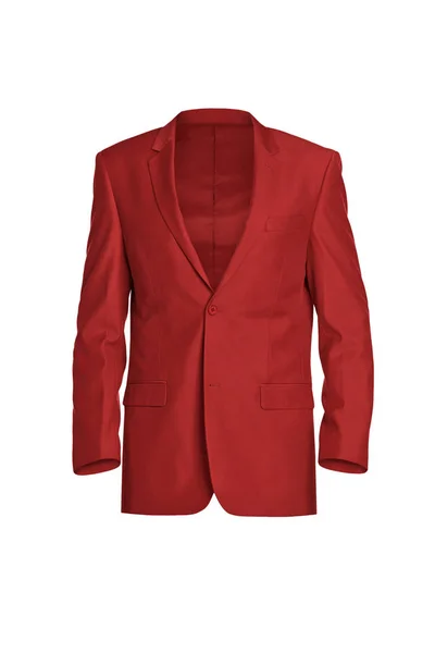 Chaqueta Hombre Elegante Roja Aislada Sobre Fondo Blanco Maniquí Fantasma —  Fotos de Stock