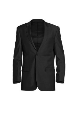 Siyah şık erkek ceketi beyaz arka plan üzerinde izole. Hayalet manken fotoğraf