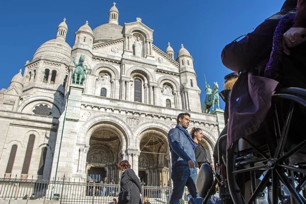 Paris Frankrike November 2018 Låg Vinkel Scen Med Personen Rullstol — Stockfoto