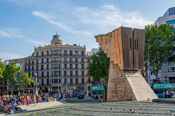 Barcelone Espagne Juillet 2019 Monument Président Catalogne Francesc Macia Sur — Photo