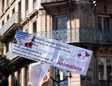 İklim - İklim için için yürüyüş. Ekolojik gösteri. Paris Fransa Cumartesi, 08 Eylül 2018.