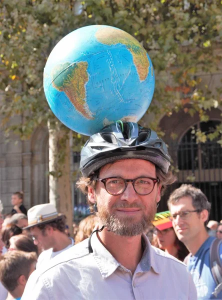 Marcher Pour Climat Vers Haut Pour Climat Manifestation Écologique Paris — Photo