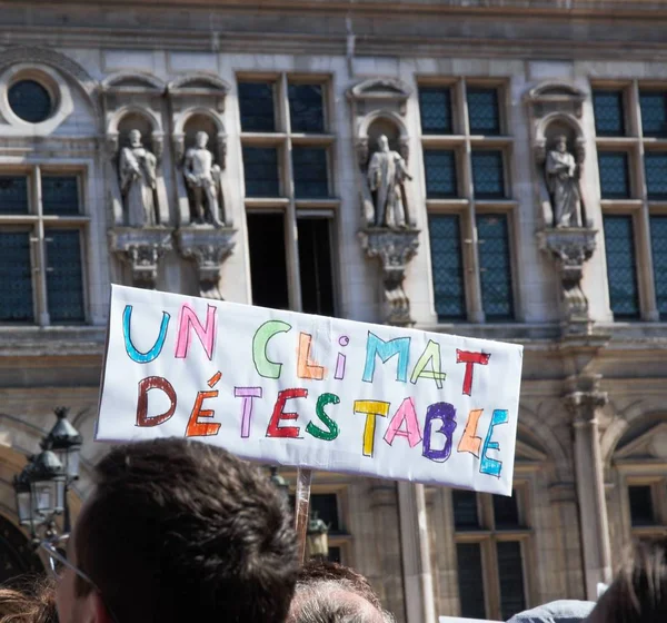 Camminare Clima Clima Dimostrazione Ecologica Parigi Francia Sabato Settembre 2018 — Foto Stock