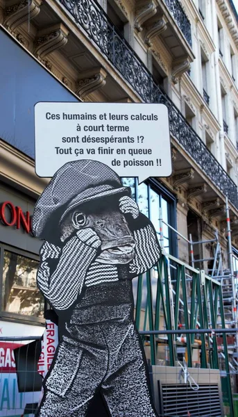 Ходьба Климат Вверх Климат Экологическая Демонстрация Париж Франция Суббота Сентябрь — стоковое фото