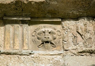 Aslan Bas Rölyef çeşme, Saint-Martin de Lucques (Lucca Toskana İtalya kare)