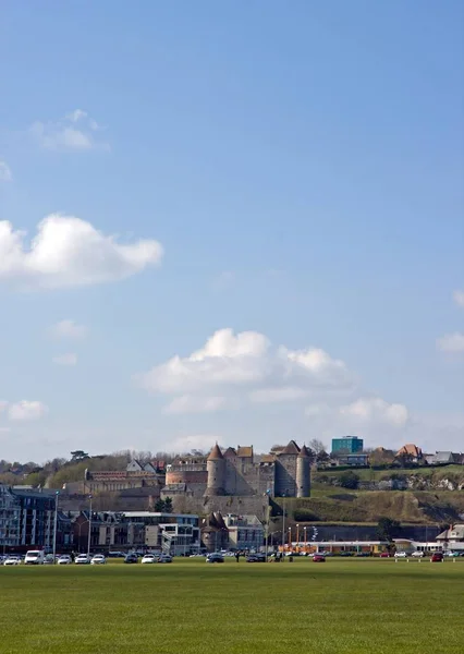 Dieppe Esplanade Kasteel Seine Maritime Frankrijk — Stockfoto