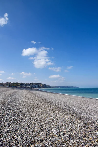 Ντιέπ Παραλία Μια Όμορφη Ανοιξιάτικη Ημέρα Σηκουάνα Θαλάσσια Γαλλία — Φωτογραφία Αρχείου