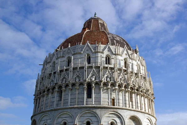 Baptistery Svatého Jana Pisa Nedaleko Věže Pise Toskánsko — Stock fotografie