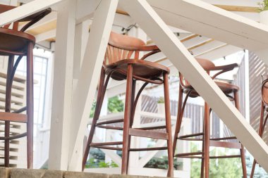 Bar, kafe, restoran için ahşap konforlu sandalye