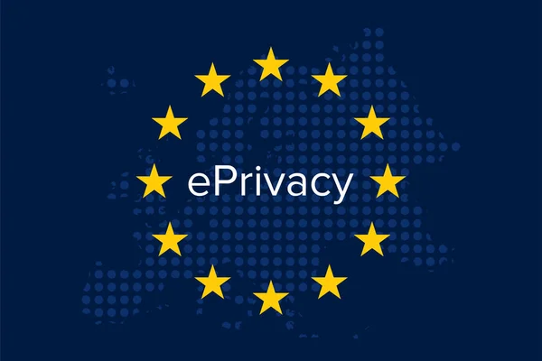 Eprivacy 통신에 규제에 — 스톡 벡터