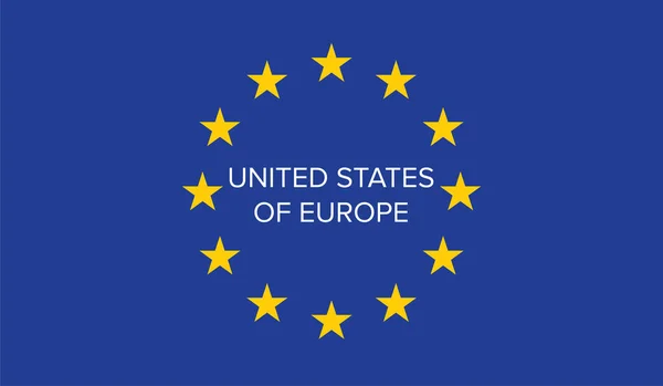 Verenigde Staten Van Europa Vlag — Stockvector