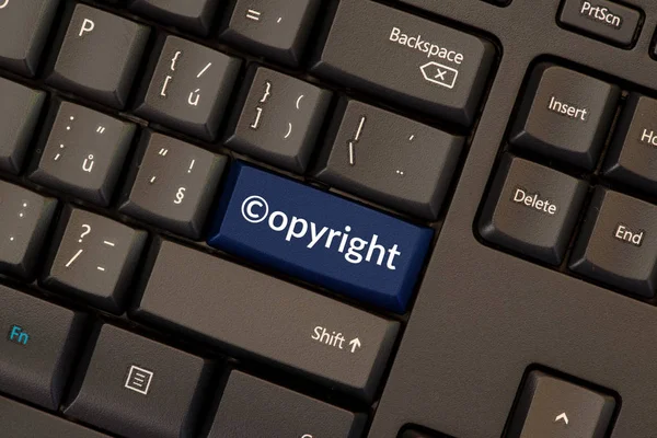 Derechos Autor Mercado Único Digital Concepto Sobre Botón Del Teclado — Foto de Stock