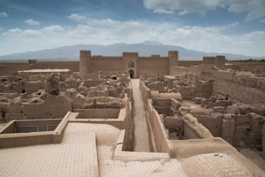 Rayen Castle (Arg-e Rayen in Persian) is an ancient adobe castle in Kerman province, Iran. clipart