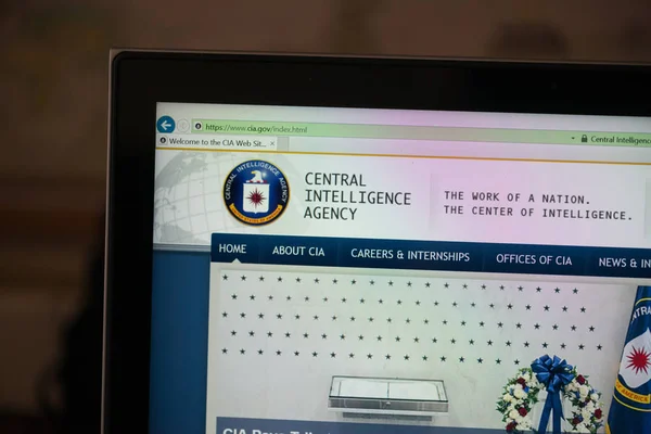 Bratislava Slowakije Juli 2018 Central Intelligence Agency Cia Webpagina Laptop — Stockfoto