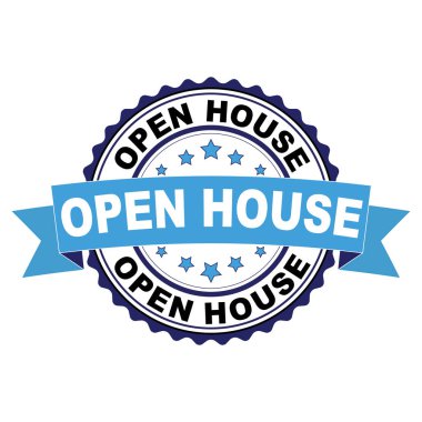 Mavi siyah lastik damgası Açık Ev Concept