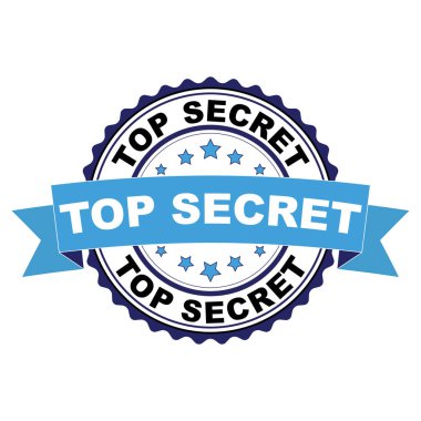 Top Secret konsepti ile mavi siyah lastik damgası