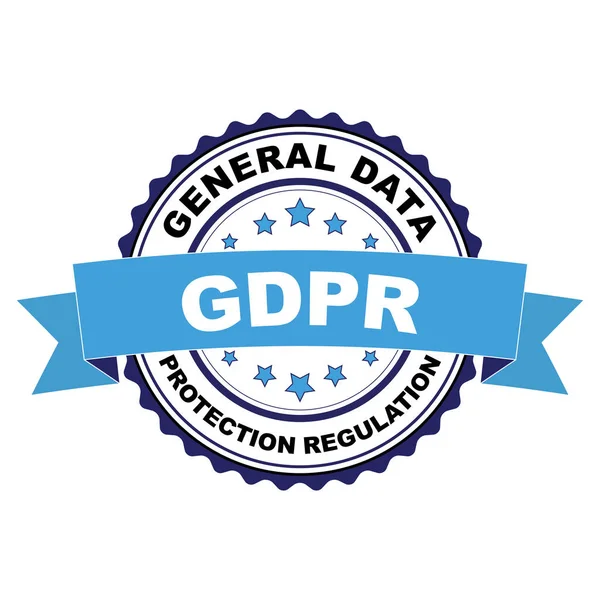 Modrá Černá Razítko Gdpr Konceptem — Stockový vektor