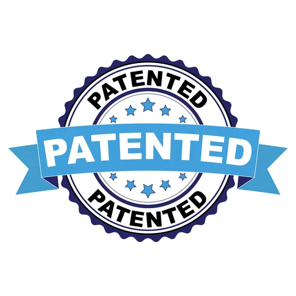Mavi siyah lastik damga Patented kavramı ile