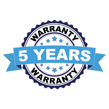 5 yıl garanti konsepti ile mavi siyah lastik damgası