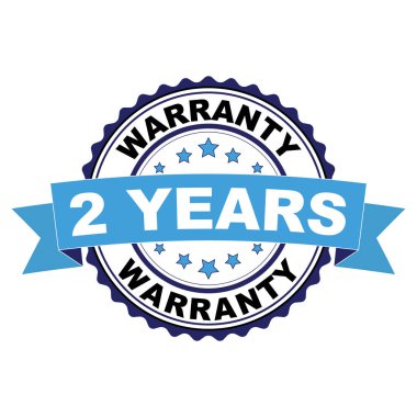 2 yıl garanti konsepti ile mavi siyah lastik damgası