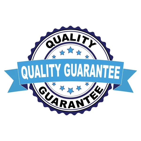 Blue Black Rubber Stamp Quality Guarantee Concept — Stock Vector