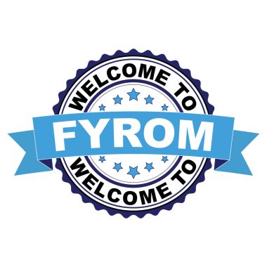 EYC mavi siyah lastik damgası illüstrasyon vektör beyaz arka plan üzerinde hoş geldiniz