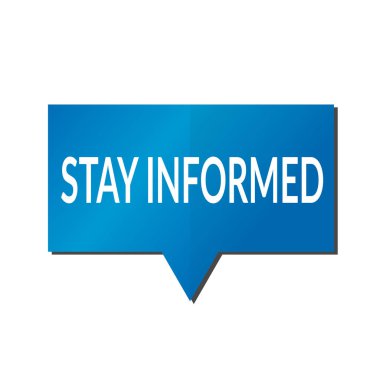 Konuşma balonu beyaz zemin üzerine mavi kalmak bilgili