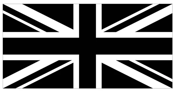 Bandeira Preta Reino Unido — Vetor de Stock
