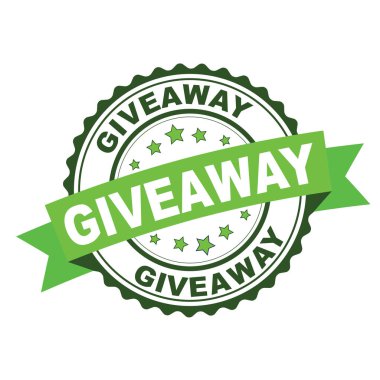 Hediye konsepti ile yeşil lastik damgası