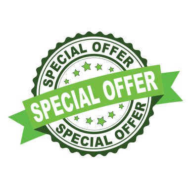 Özel Fırsat konsepti ile yeşil lastik damgası