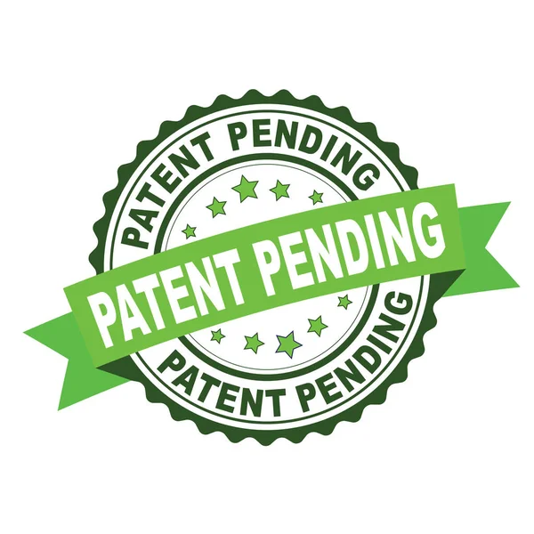 Sello Goma Verde Con Concepto Pendiente Patente — Vector de stock