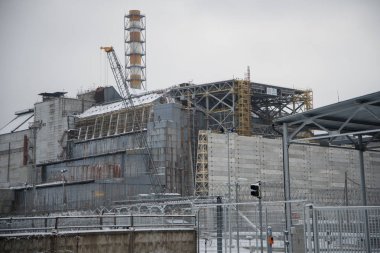 Chernobyl nükleer santral dördüncü bloğunu görünümünü