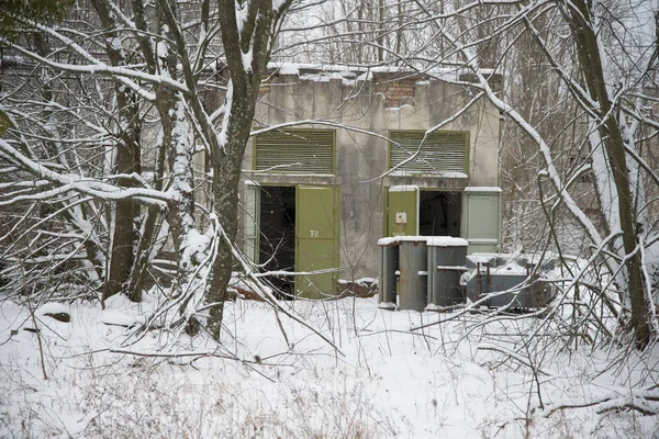 Заброшенное Здание Чернобыльской Зоне Отчуждения Украина — стоковое фото
