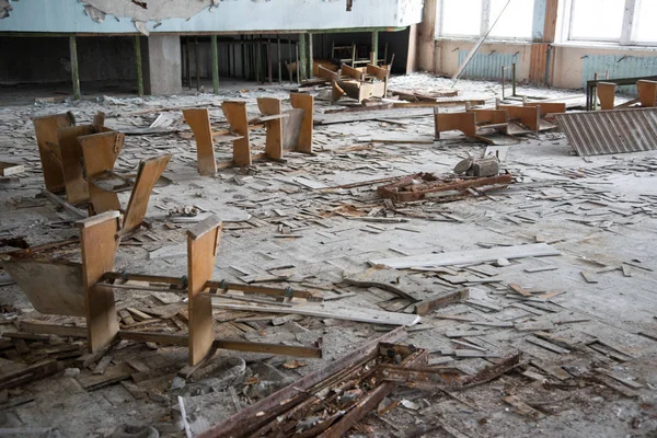 Interior Sala Entrenadores Abandonada Chernobyl —  Fotos de Stock