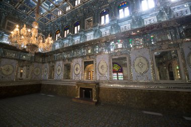 Tahran, Iran - 25 Nisan 2018: Tahran, İran'ın Gülistan Sarayı iç