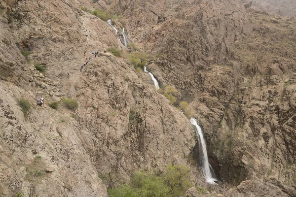 Darband Iran Avril 2018 Trek Vers Montagne Tochal Depuis Village — Photo