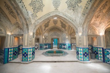 Keşan, İran, 29 Nisan 2018: Keşan'da Sultan Emir Ahmed Hamamı, İran