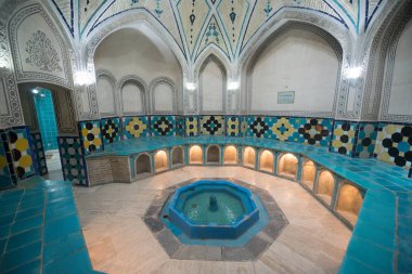 Keşan, İran, 29 Nisan 2018: Keşan'da Sultan Emir Ahmed Hamamı, İran