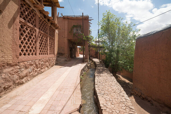 Mountain village Abyaneh in central part of Iran. UNESCO world heritage site