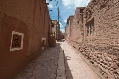 İran 'ın orta kesimindeki Abyaneh dağ köyü. UNESCO dünya mirası sahası