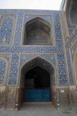Isfahan, Iran - 29 Nisan 2018: Şah Camii olarak da bilinir Royal Camii Imam Camii, UNESCO Dünya Miras Listesi ve bu olup ayakta Iran, Imam kare, Isfahan en eski camilerinden
