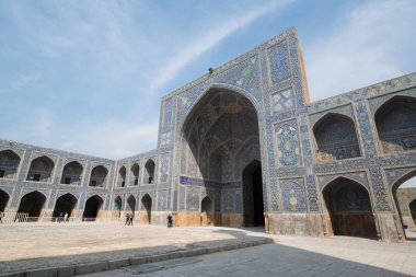 Isfahan, Iran - 29 Nisan 2018: Şah Camii olarak da bilinir Royal Camii Imam Camii, UNESCO Dünya Miras Listesi ve bu olup ayakta Iran, Imam kare, Isfahan en eski camilerinden