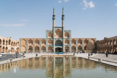 Yazd, Iran, May 5, 2018: Jameh Mosque of Yazd (Masjid-e-Jameh) clipart