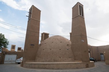 Yezd, İran, 5 Mayıs 2018: Eski Yezd şehrine bakış, İran
