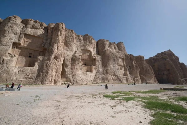 Tumba Darío Grande Naqsh Rustam Una Antigua Necrópolis Situada Unos — Foto de Stock