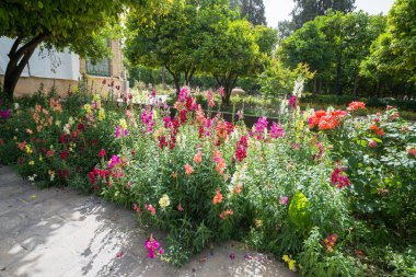 Keşan, İran, 30 Nisan 2018: Keşan'da Fingarden. Fingarden tarihi bir Pers bahçesi, ülkenin en ünlü kraliyet bahçelerinden biri ve Amir Kabir'in öldürüldüğü yerdir.