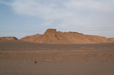 Muhteşem Dasht-e Lut çöller, ünlü için onun kaya oluşumları Kerman İran, dünyada hotest yerlerinden city yakınındaki Kaluts veya Kalouts olarak