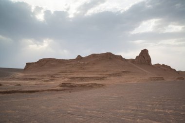 Muhteşem Dasht-e Lut çöller, ünlü için onun kaya oluşumları Kerman İran, dünyada hotest yerlerinden city yakınındaki Kaluts veya Kalouts olarak